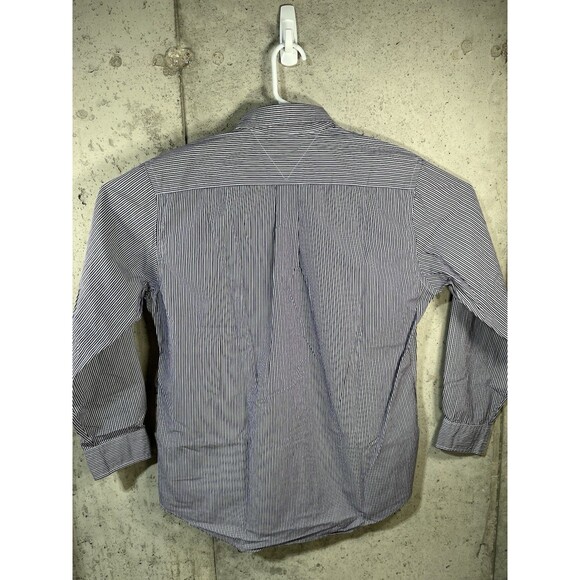 Tommy Hilfiger Button Down Shirt Mens Large LS Blue White Striped Mid 00’s - Picture 6 of 6